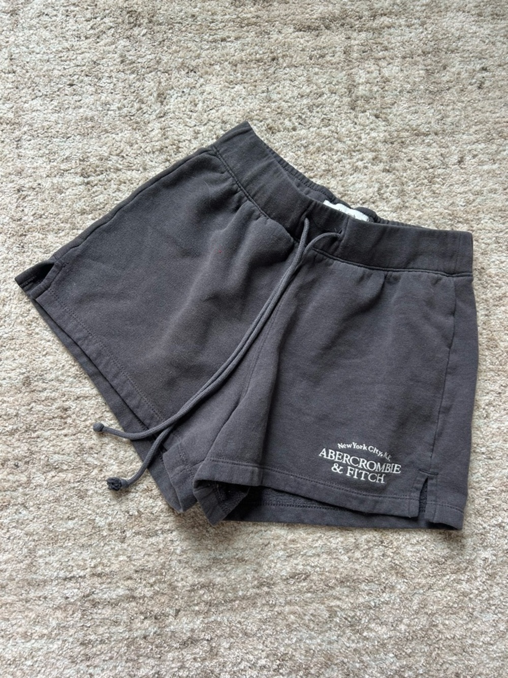 Abercrombie & Fitch Charcoal Drawstring Logo Lounge Shorts